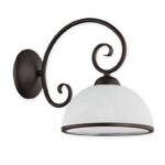 Brązowy kinkiet ścienny Indra - antyczna rdza