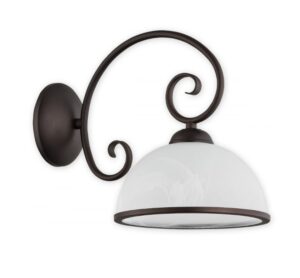 Brązowy kinkiet ścienny Indra - antyczna rdza