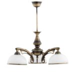 Brązowy żyrandol do kuchni Hermes 3 - antyk