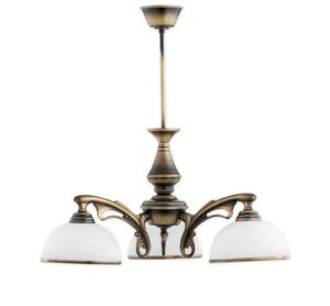 Brązowy żyrandol do kuchni Hermes 3 - antyk