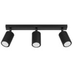 Czarna lampa sufitowa Karbon 3L - loft