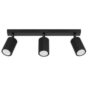 Czarna lampa sufitowa Karbon 3L - loft