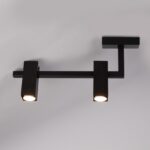 Czarna lampa sufitowa Top 2 - do salonu