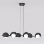 Czarna lampa wisząca Boom 6 - nowoczesna