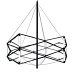 Czarna lampa wisząca LED Space 60 - do salonu