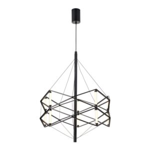 Czarna lampa wisząca LED Space 60 - geometryczna