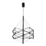 Czarna lampa wisząca LED Space 60 geometryczna - nowoczesna