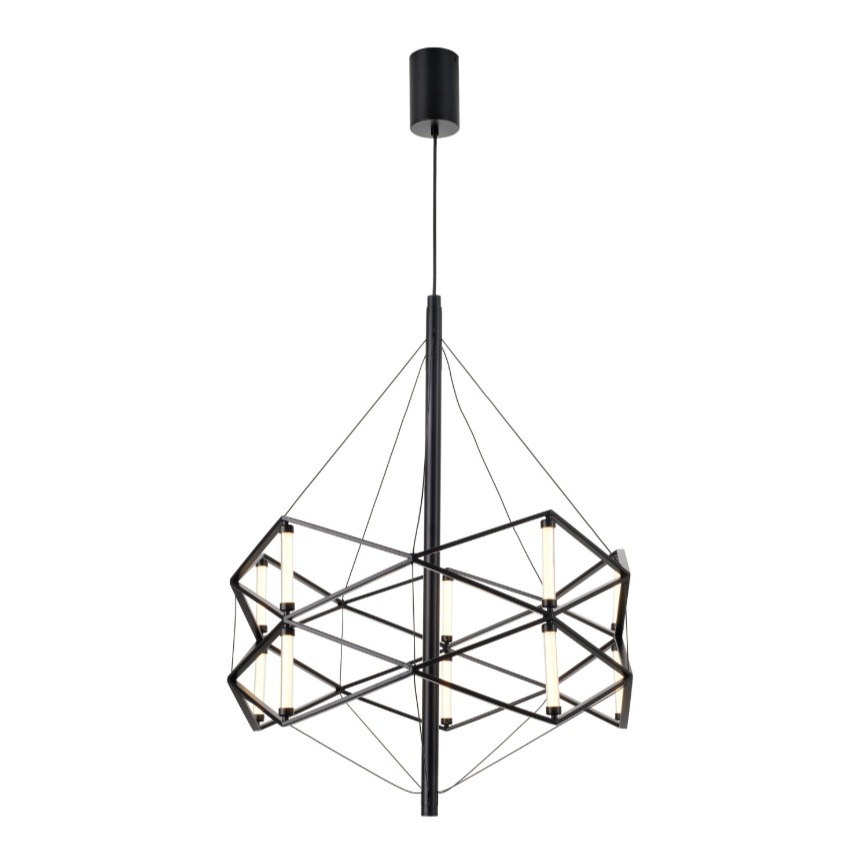Czarna lampa wisząca LED Space 60 - geometryczna