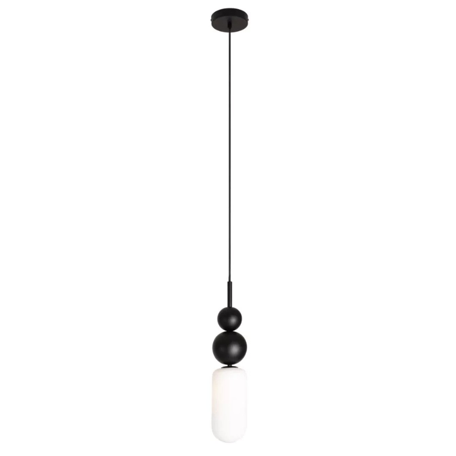 Czarna lampa wisząca Nova Black - nad wyspę