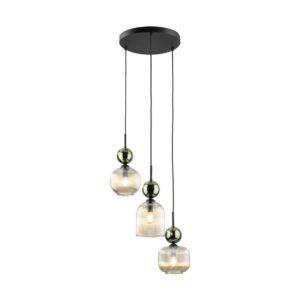 Lampa wisząca Sophia Cognac Green 3 - nad wyspę