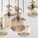 Czarna lampa wisząca Sophia - styl glamour