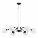 Czarna lampa wisząca kule Nol 6 - nowoczesna