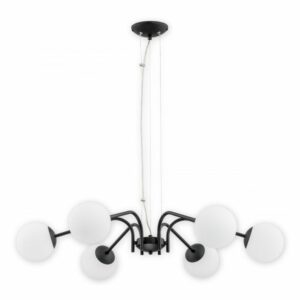 Czarna lampa wisząca kule Nol 6 - nowoczesna