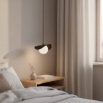 Czarna lampa wisząca nad stół i wyspę Ritual - szklana kula