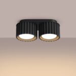 Czarna podwójna tuba Aura 2 GX53 - nowoczesne oświetlenie