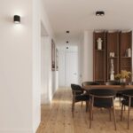 Czarna podwójna tuba Aura 2 GX53 ryflowana - do korytarza