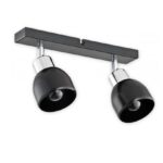 Czarno-srebrna lampa sufitowa Feniks 2 - regulowana