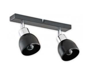 Czarno-srebrna lampa sufitowa Feniks 2 - regulowana