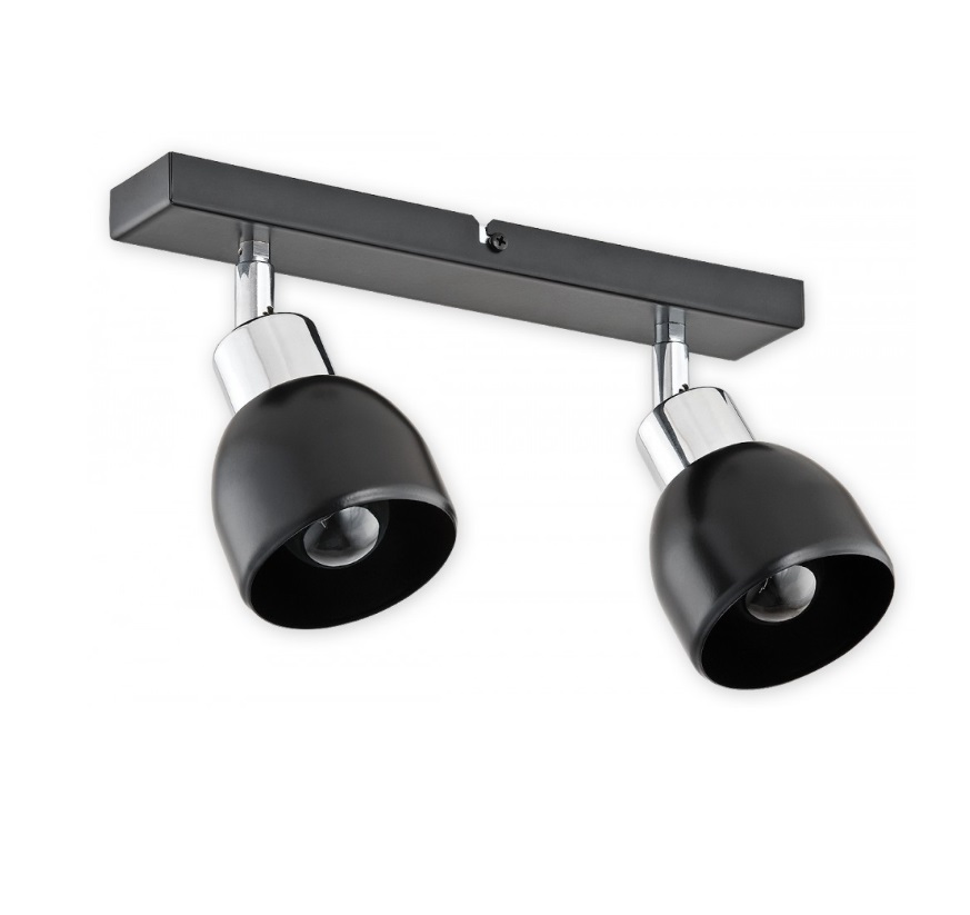 Czarno-srebrna lampa sufitowa Feniks 2 - regulowana