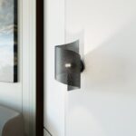 Czarny kinkiet do salonu Spiral - dekoracyjny