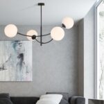 Czarny żyrandol do sypialni Hunter 4 - ruchome kule