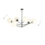 Czarny żyrandol nowoczesny do salonu Hunter 6 - regulowany