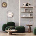 Dekoracyjny kinkiet Nami z poświatą LED - do salonu