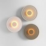 Dekoracyjny kinkiet Nami z poświatą LED - japandi