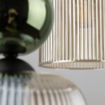 Elegancka lampa wisząca Sophia Green 6 - nowoczesne ryflowane klosze