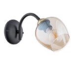 Elegancki kinkiet Katla - bursztynowe szkło