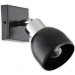 Elegancki regulowany kinkiet Feniks - chrom i czerń