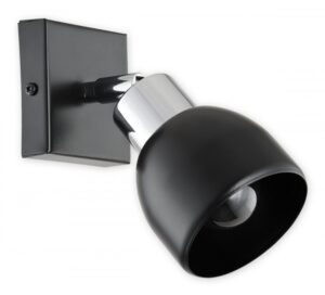 Elegancki regulowany kinkiet Feniks - chrom i czerń