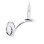 Elegancki srebrny kinkiet Kapra - świecznik