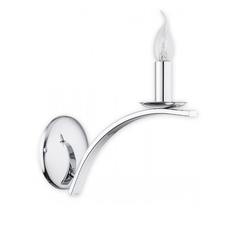 Elegancki srebrny kinkiet Kapra - świecznik