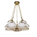 Elegancki żyrandol klasyczny Flex 5 - szklane klosze