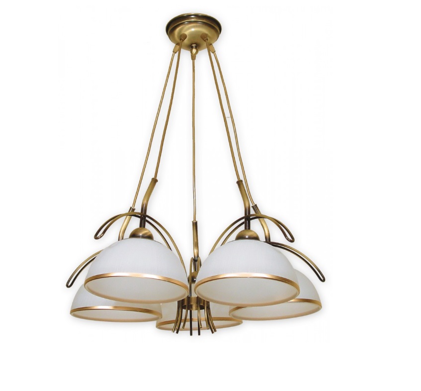 Elegancki żyrandol klasyczny Flex 5 - szklane klosze