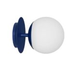 Granatowy kinkiet lampa ścienna Plaat C - klosz w kształcie kuli