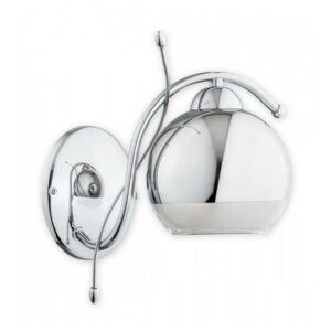 Kinkiet ścienny Trama chromowany do lustra - srebrny klosz