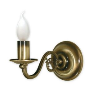 Kinkiet ścienny świecznikowy Cereus patyna - 1-punktowy