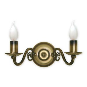 Kinkiet świecznikowy Cereus 2 patyna - dwuramienny