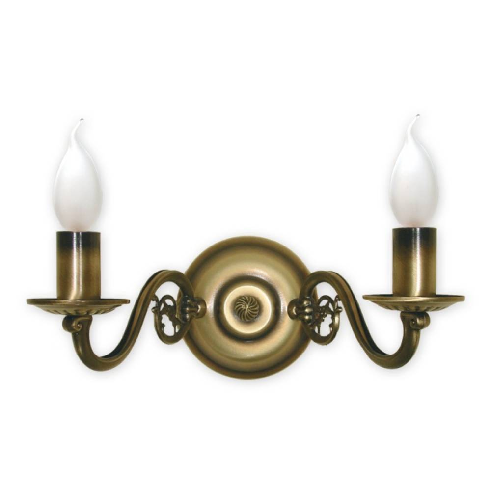 Kinkiet świecznikowy Cereus 2 patyna - dwuramienny