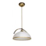 Klasyczna lampa sufitowa wisząca Flex - patyna i szkło