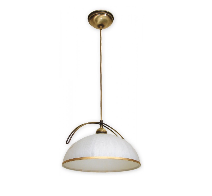 Klasyczna lampa sufitowa wisząca Flex - patyna i szkło