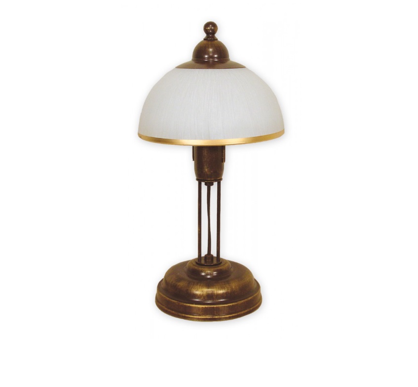 Klasyczna lampka nocna Flex - mleczno-brązowa