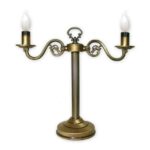 Klasyczna lampka stołowa świecznikowa Cereus 2 patyna