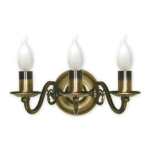 Klasyczny kinkiet Cereus 3 patyna - 3-punktowy