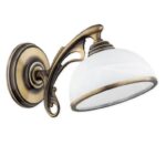 Klasyczny kinkiet Hermes - antyczny brąz