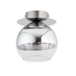 Klasyczny plafon srebrna kula Colours - szklany