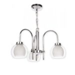 Klasyczny srebrny żyrandol Dexy 3 - szklany