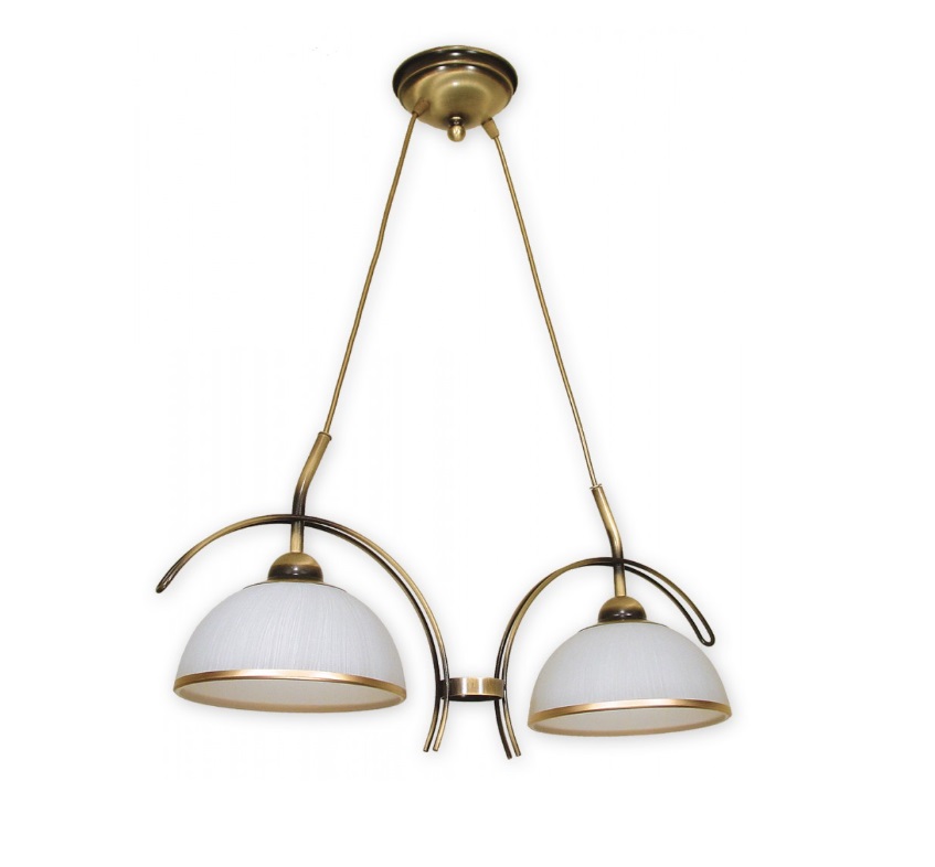 Klasyczny żyrandol Flex 2 - patyna i szkło